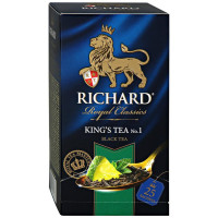 Чай Richard King's Tea №1 черный с ароматом лайма и мяты 25 пакетиков по 2 г
