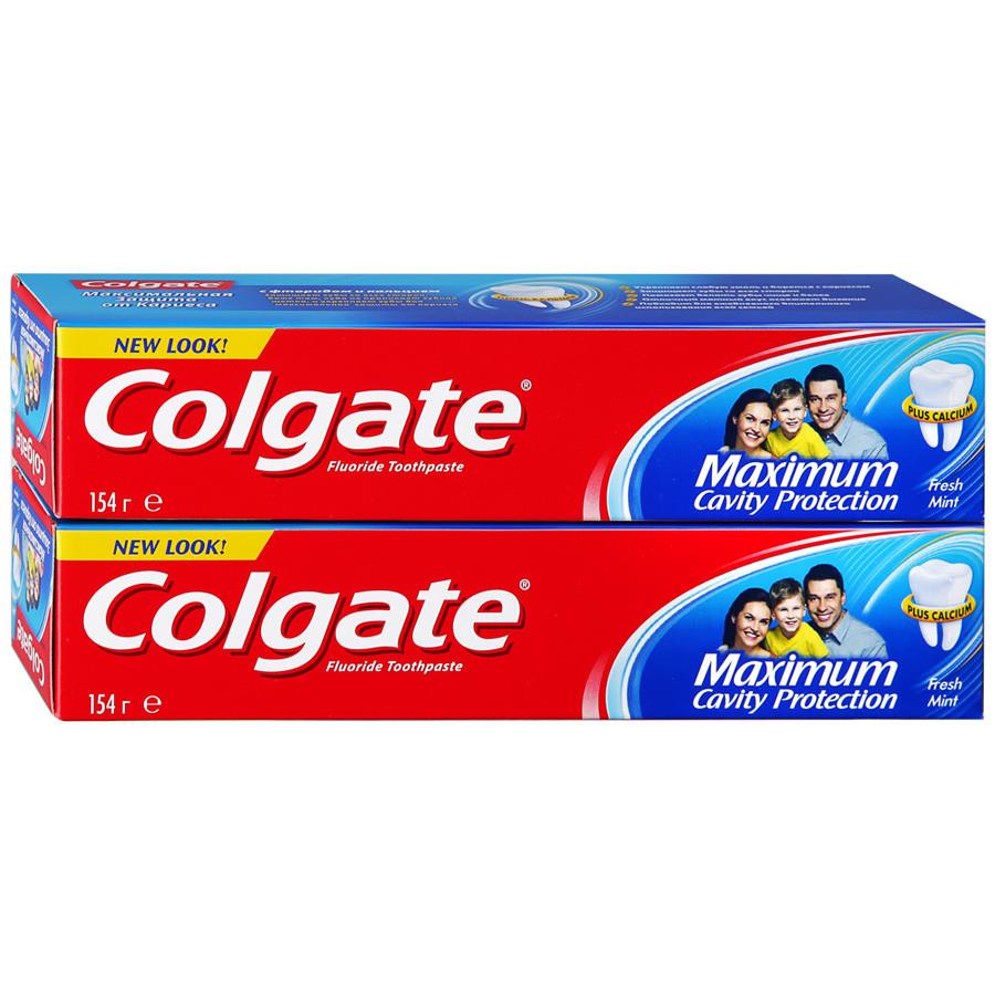 Зубная паста Colgate Свежая мята максимальная защита от кариеса 2 штуки по 100 мл