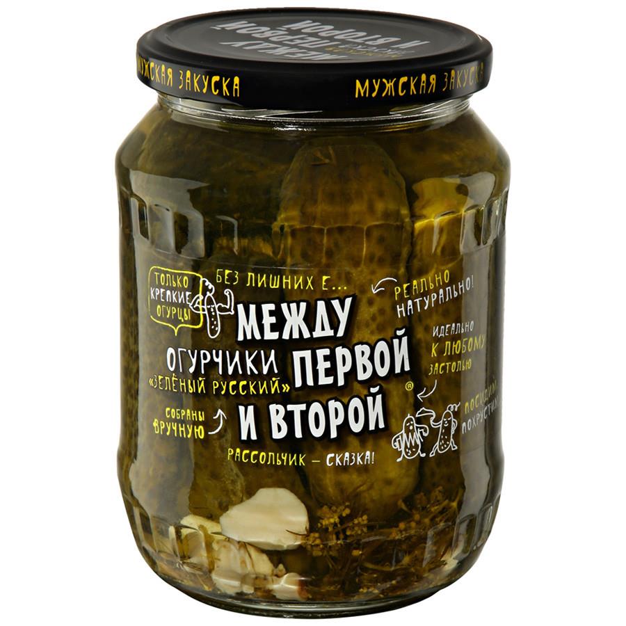 Огурчики Между первой и второй маринованные по-Новгородски с зеленью 680 г
