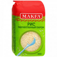 Крупа рис Makfa шлифованный длиннозерный обработанный паром 800 г