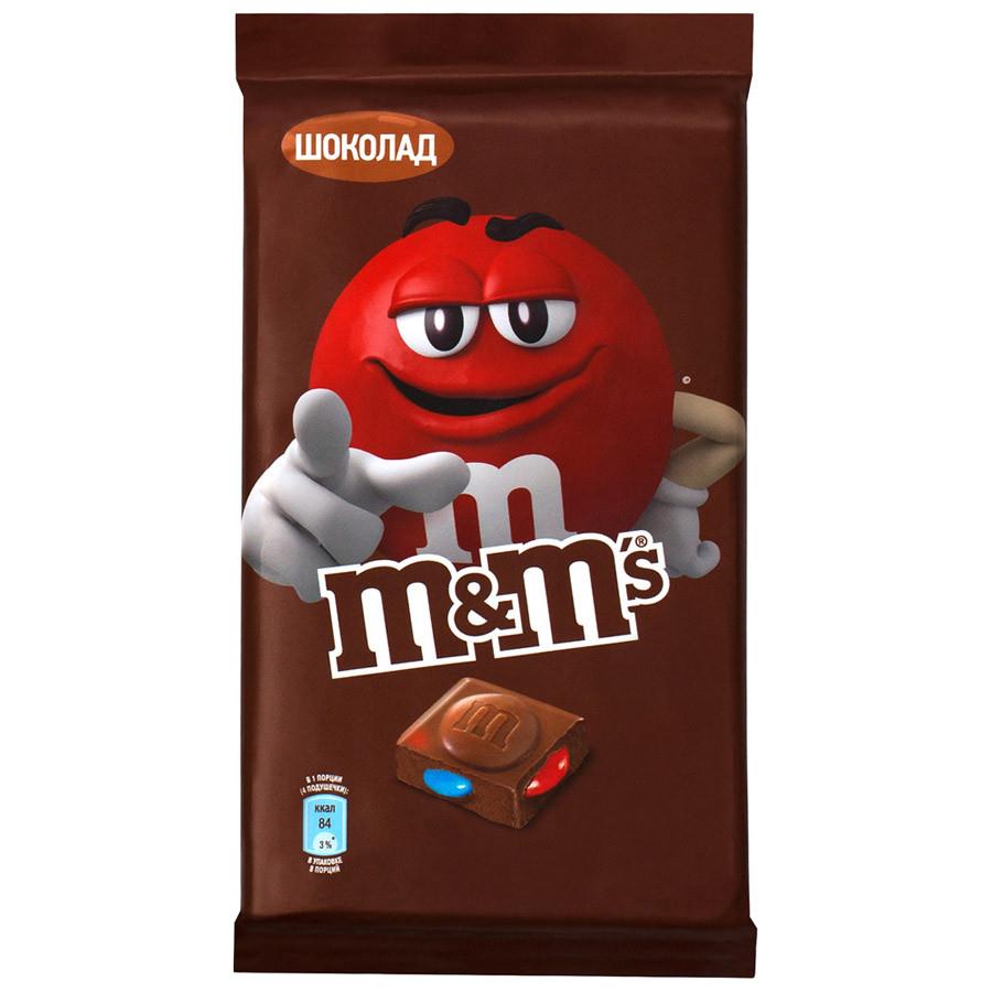 Шоколад M&M's молочный с разноцветным драже 125 г