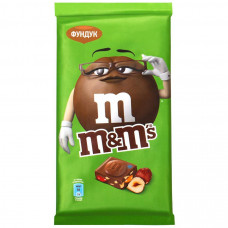 Шоколад M&M's молочный с фундуком и разноцветным драже 122 г