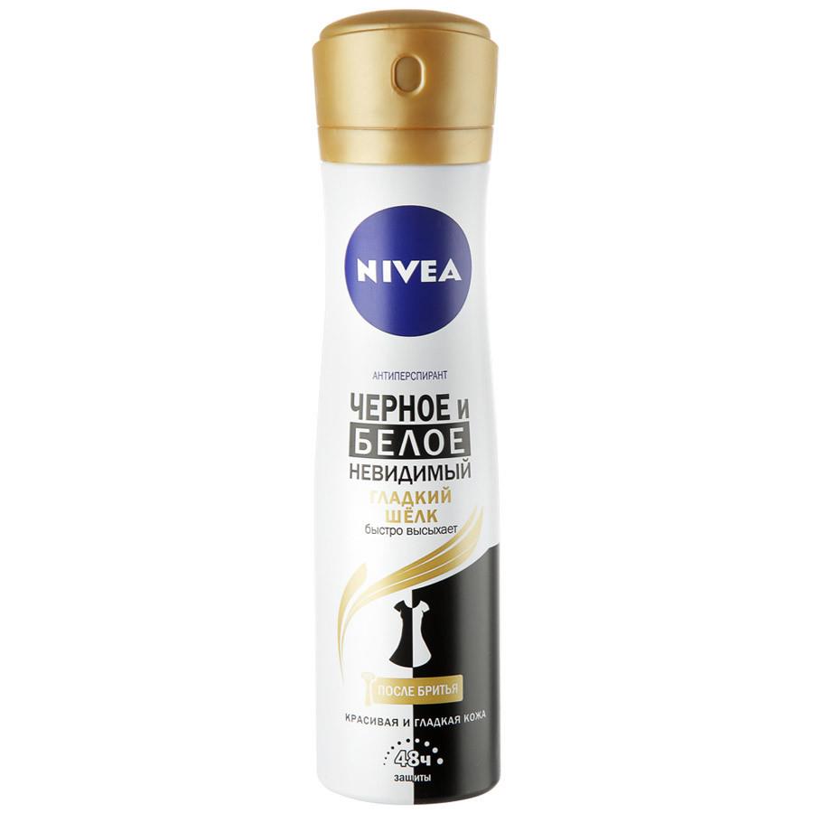 Антиперспирант Nivea Черное и Белое Невидимый гладкий шелк спрей 150 мл