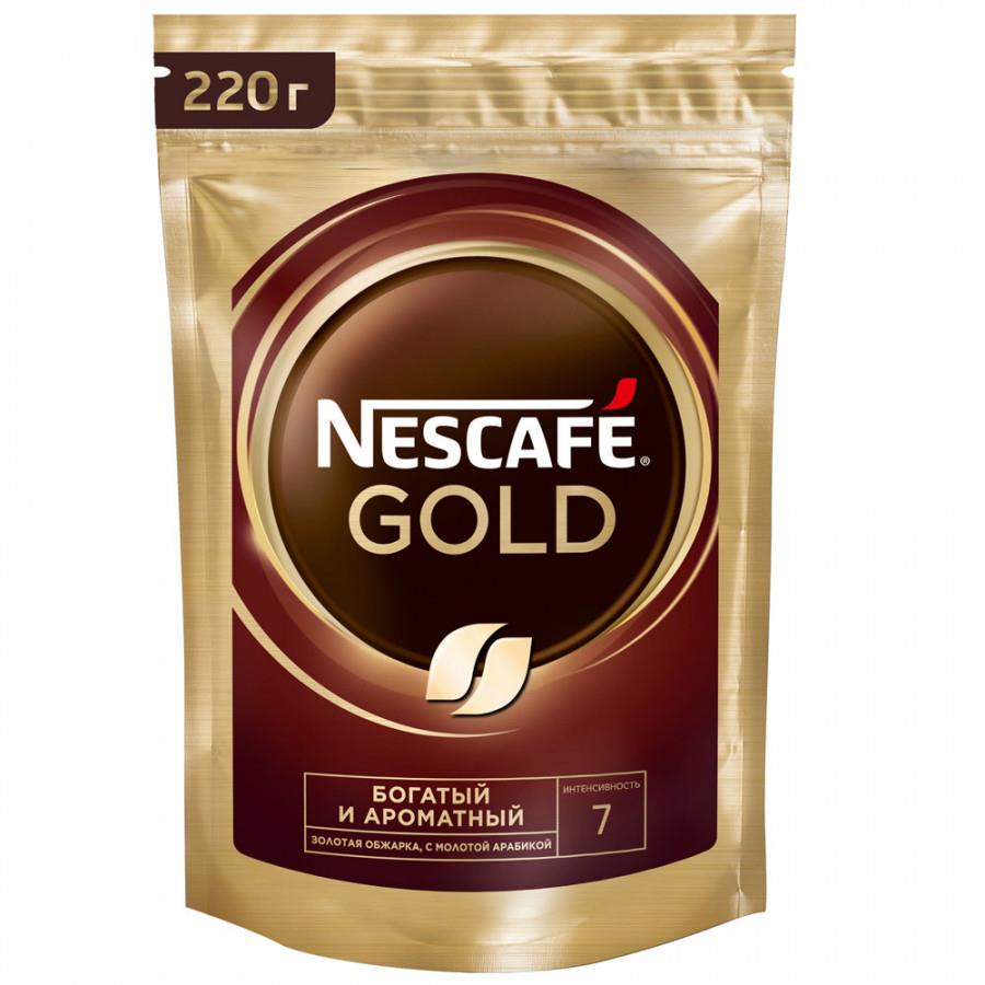 Кофе Nescafe Gold растворимый сублимированный 220 г