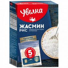 Крупа рис Увелка Жасмин 5 пакетиков по 80 г