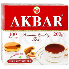 Чай Akbar Limited Edition черный мелкий 100 пакетиков по 2 г