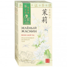 Чай Green Panda (Зеленая Панда) Зеленый Жасмин Моли Люй Ча зеленый мелкий 25 пакетиков по 2 г