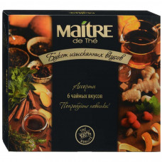 Чай Maitre de The Букет изысканных вкусов Ассорти черный/зеленый 6 видов по 5 пакетиков