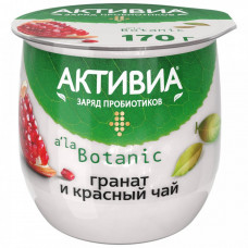 Биойогурт Активиа термостатный гранат красный чай 3.3% 170 г