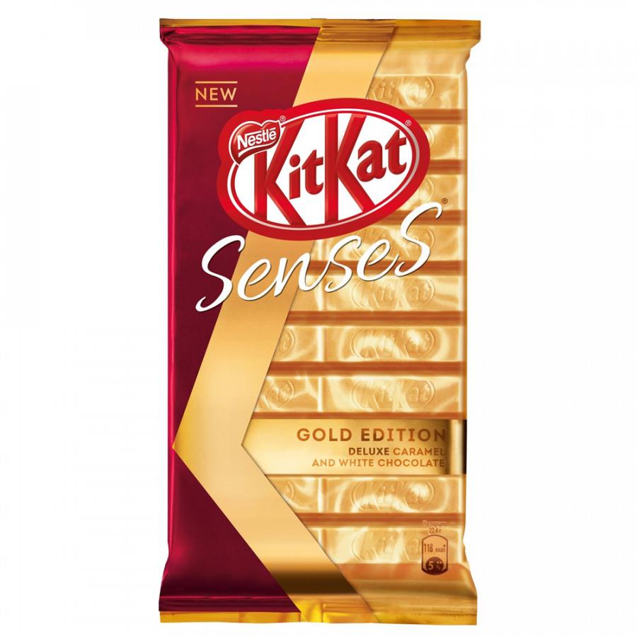 Шоколад KitKat Senses карамельный белый и молочный с хрустящей вафлей 112 г