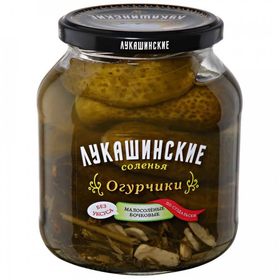 Огурчики Лукашинские по-Суздальски малосольные бочковые 670 г