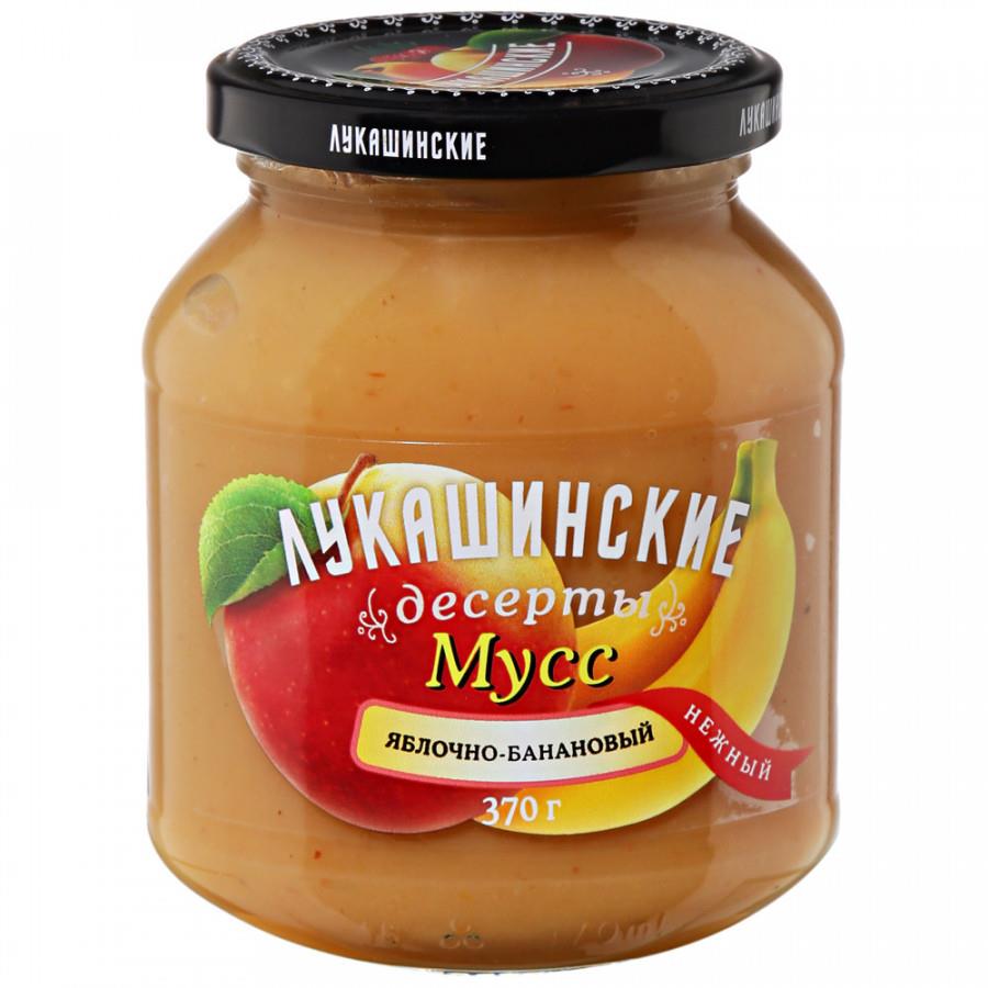 Мусс Лукашинские десерты Яблочно-банановый нежный 370 г
