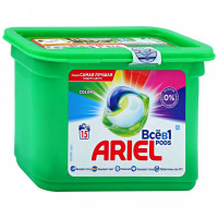 Средство для стирки Ariel PODs Все в 1 Color для белого и цветного белья в капсулах 15 штук