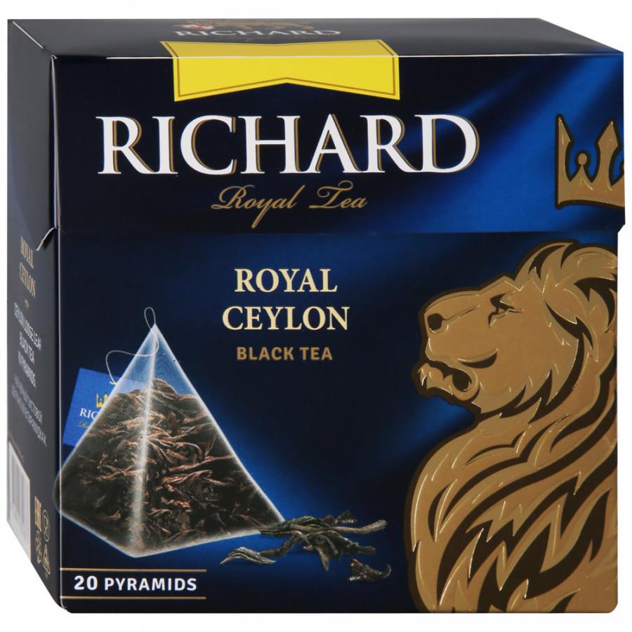 Чай Richard Royal Ceylon черный листовой 20 пирамидок по 1.7 г