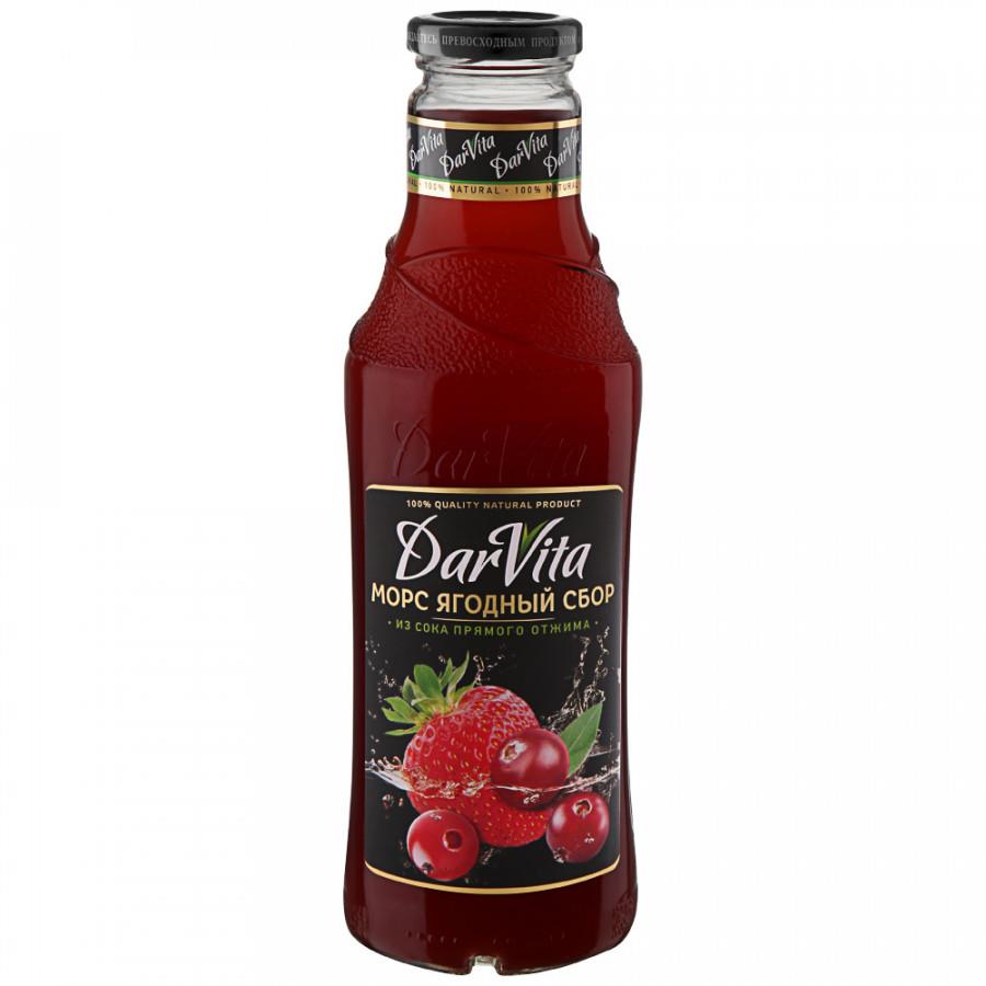 Морс DarVita Ягодный сбор Брусника клюква клубника 0.75 л