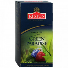 Чай Riston Green Paradise зеленый мелкий с ароматом клубники и розы 25 пакетиков по 1.5 г