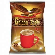 Напиток Golden Eagle Classic кофейный порционный растворимый 3 в 1 50 пакетиков по 20 г