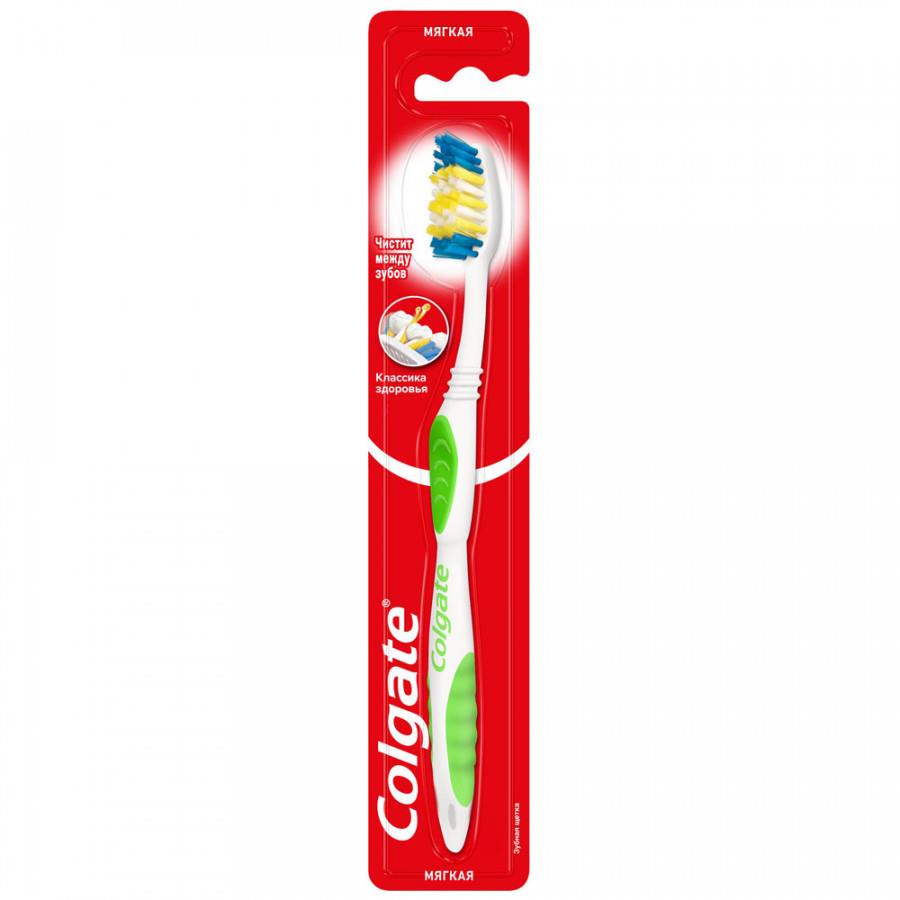 Зубная щетка Colgate Классика Здоровья многофункциональная мягкая зеленая