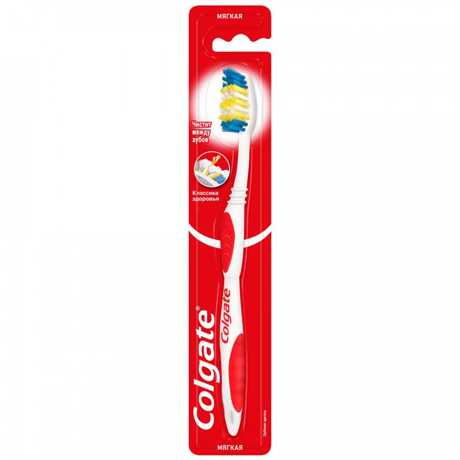 Зубная щетка Colgate Классика Здоровья многофункциональная мягкая красная