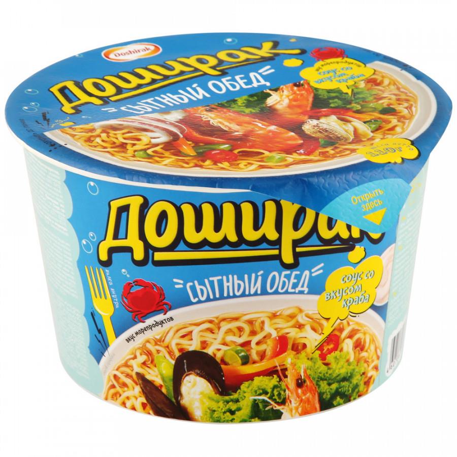 Лапша Доширак Сытный обед с крабовым соусом быстрого приготовления 110 г