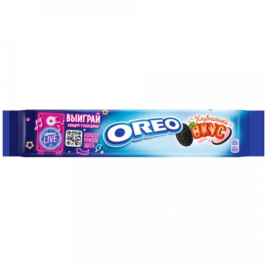 Печенье Oreo с какао и начинкой со вкусом клубники 95 г