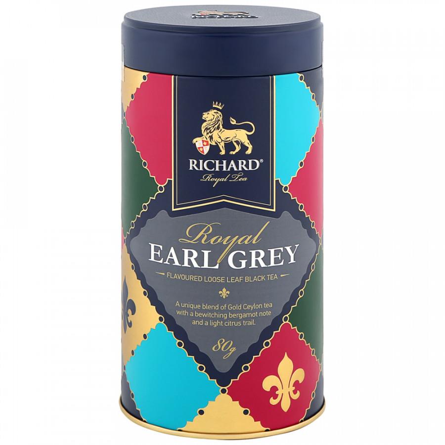 Чай Richard Royal Grey черный крупнолистовой с бергамотом 80 г