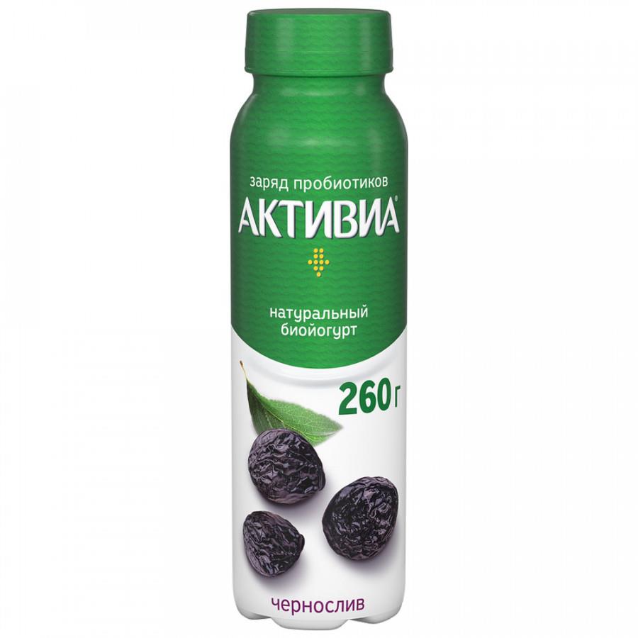Йогурт Активиа питьевой с черносливом 2% 260 г