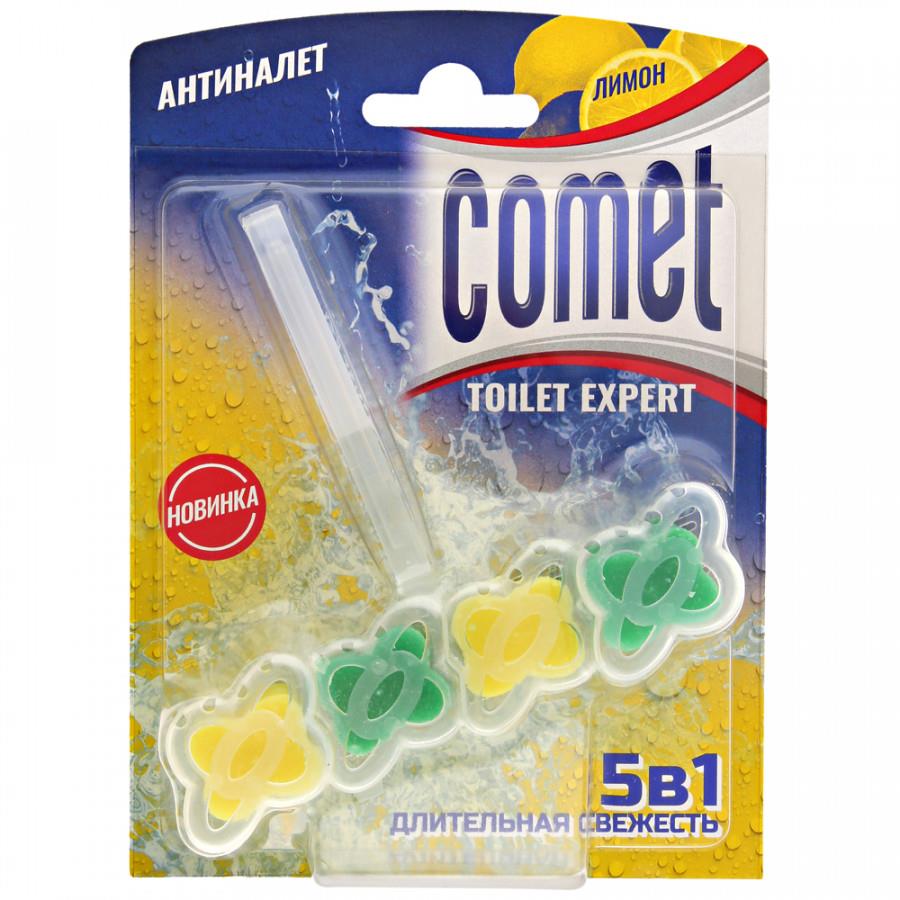 Средство чистящее для унитаза Comet Лимон 5 в 1 подвесной блок 48 г