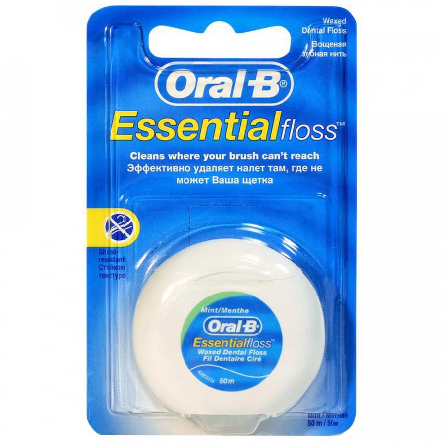 Зубная нить Oral-B Essential Floss Waxed Mint 50 м