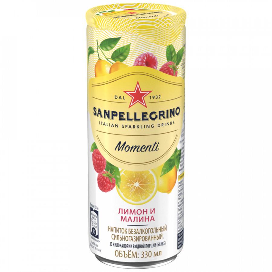 Напиток Sanpellegrino Momenti Лимон и Малина газированный 0.33 л