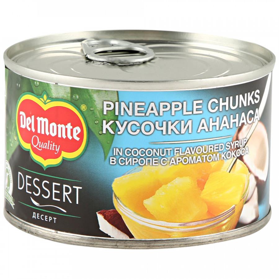 Ананасы Del Monte Кусочки в сиропе с ароматом кокоса 235 г