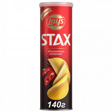 Чипсы Lays картофельные Stax паприка 140 г