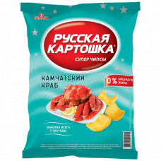 Чипсы Русская картошка картофельные со вкусом камчатский краб 110 г Чипсы Русская картошка картофельные со вкусом камчатский краб 110 г