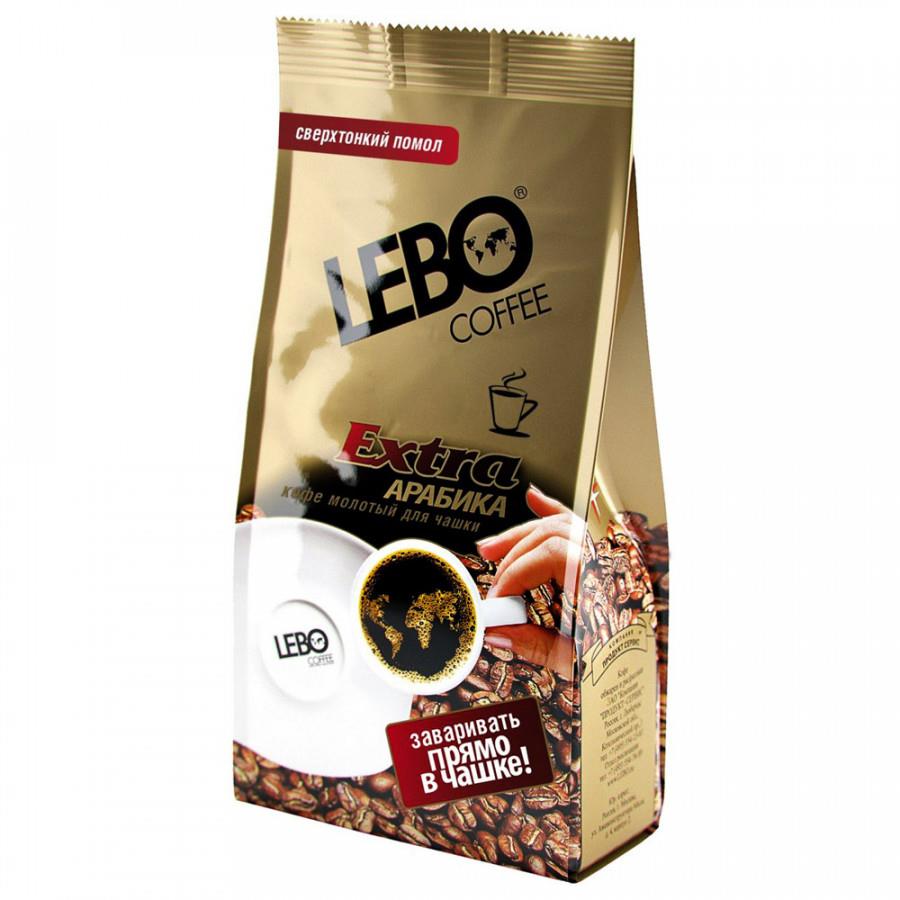 Кофе для заваривания в чашке Lebo Extra Арабика молотый 200 г