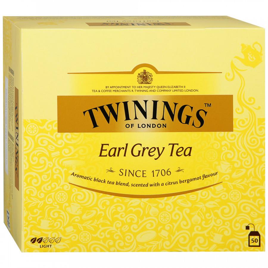 Чай Twinings Эрл Грей черный 50 пакетиков по 2 г