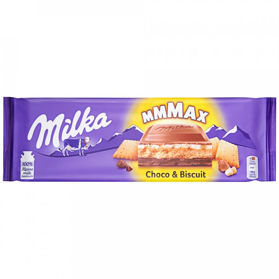 Шоколад Milka молочный с кремовой начинкой и слоем печенья 300 г