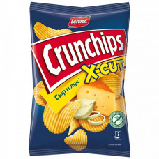 Чипсы Lorenz Crunchips X-Cut картофельные со вкусом сыра и лука 140 г