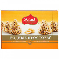 Конфеты Россия Щедрая душа Родные Просторы с вафельной крошкой 180 г