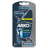 Станок для бритья Станки для бритья Arko Men System3 одноразовые 3 штуки