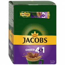 Напиток Jacobs Choco кофейный порционный растворимый 4 в 1 24 пакетика по 12 г