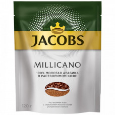 Кофе Jacobs Millicano растворимый сублимированный с добавлением молотого 120 г Кофе Jacobs Millicano растворимый сублимированный с добавлением молотого 120 г