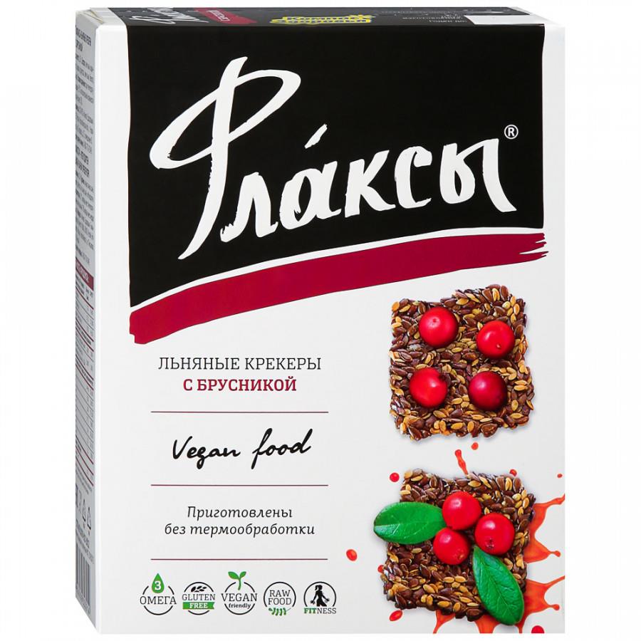 Крекеры Компас Здоровья Льняные Флаксы с брусникой 120 г