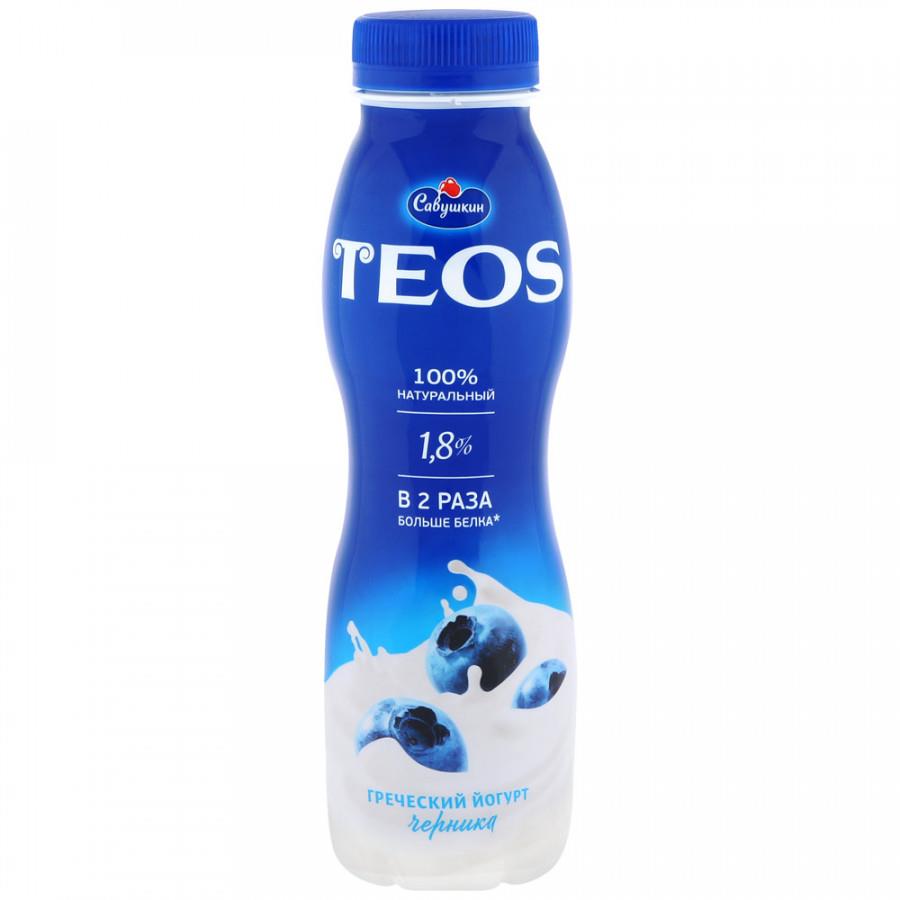 Йогурт Савушкин Teos Греческий Черника 1.8% 300 г