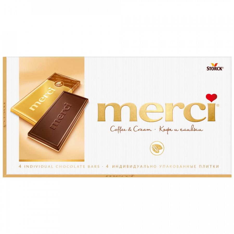 Шоколад Merci Молочный кофейный 100 г