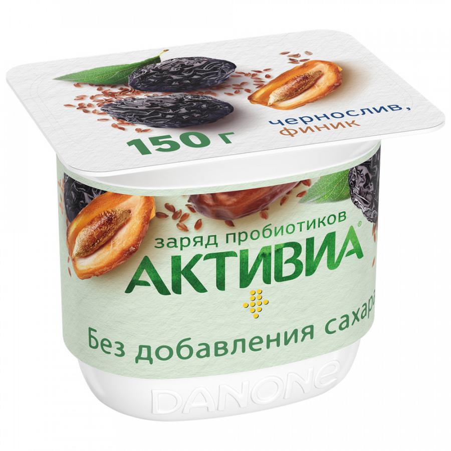 Йогурт Активиа с черносливом, фиником и льном без сахара 2.9% 150 г