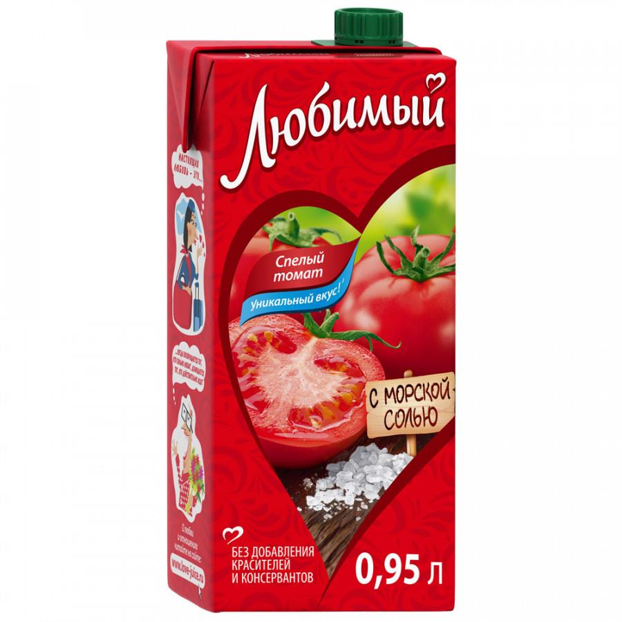 Нектар Любимый Томат с солью с мякотью 0.95 л
