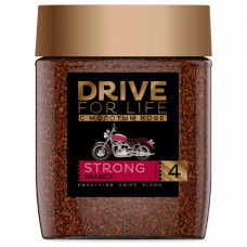 Кофе Drive for life Strong растворимый сублимированный с добавлением молотого 100 г
