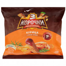 Сухарики Три корочки ржаные курица и соус терияки 60 г 25 мл