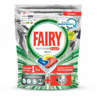 Средство для мытья посуды в посудомоечной машине Fairy Platinum Plus All in 1 Лимон в капсулах 40 штук