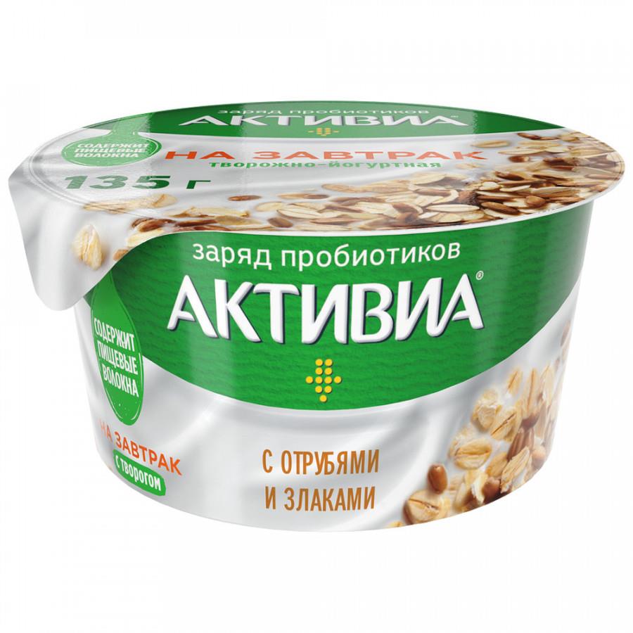 Творожок Активиа с отрубями и злаками 3.5% 135 г